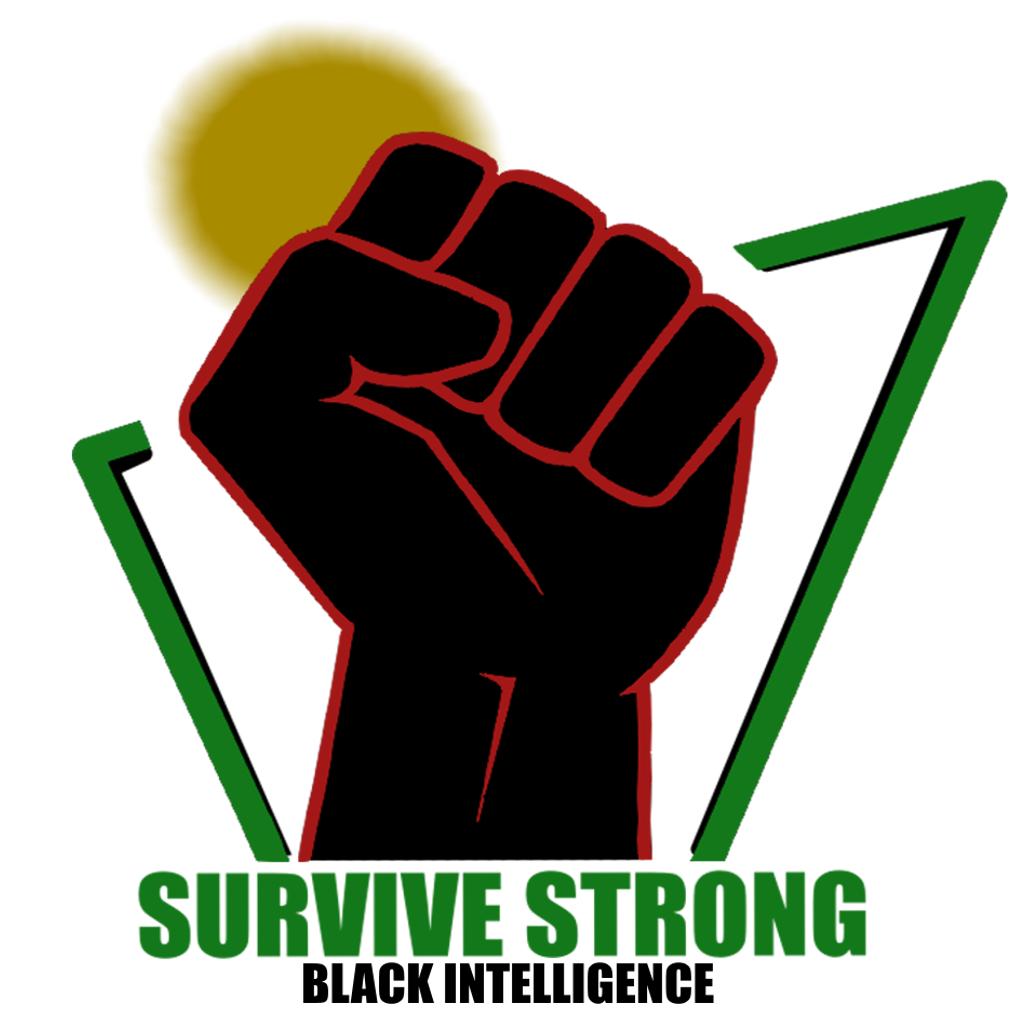 Survive Strong - 5 blk red hand
